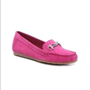 Pink Coach Suede Loafers Sz 9